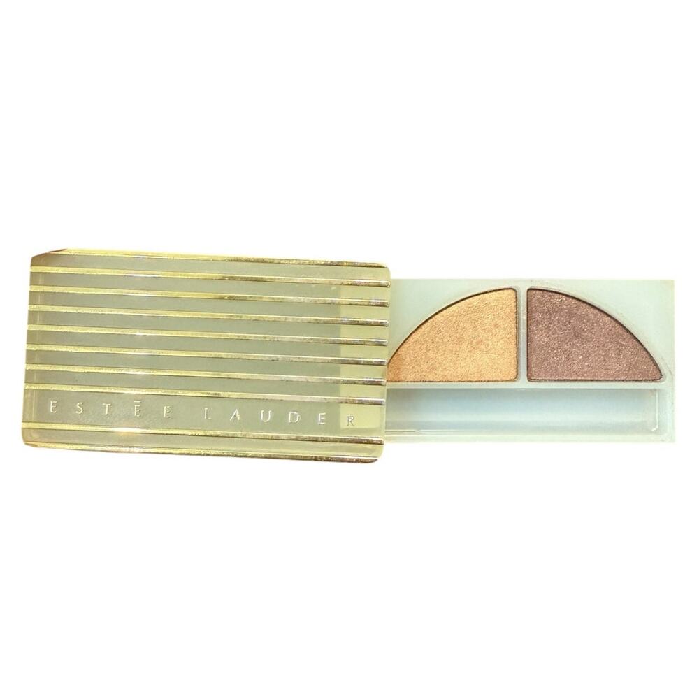 Vintage Estee Lauder Satin Eyeshadow Duo Golden Honey Midnight Bronze Eye Makeup
